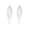 Korean super flash zircon fringed earrings women's light luxury stud earrings unique design earrings