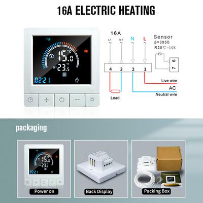 Programmable Digital Thermostat with Child Lock WiFi LCD Display NTC Sensor Electric Heating Warm