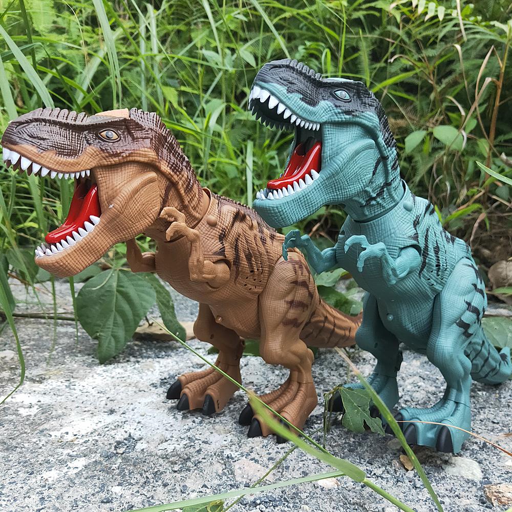 Electric Walking Spray Lay Eggs Dinosaur Robot Light Sound Mechanical Dinosaurs Model Toy