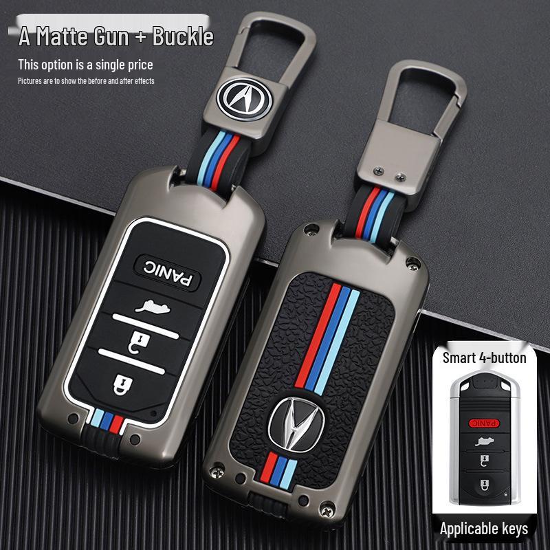 Acura CDX MDX RDX ZDX ILX RLX Key Fob Metal Case with Buckle