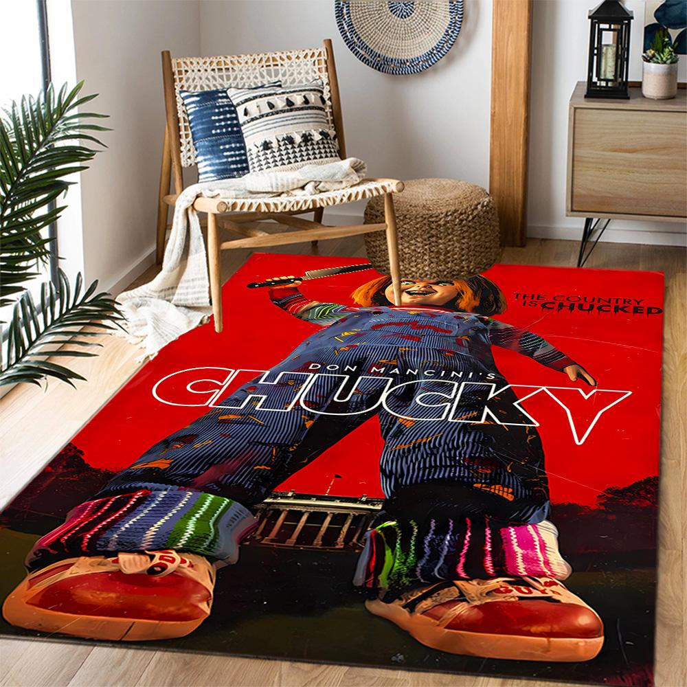 Chucky's Country Adventure Themed Anti-Slip Rugs - Polyester Home Decor, Suitable for Bedrooms, Living Rooms, Doorways, Studios, and Decorations
