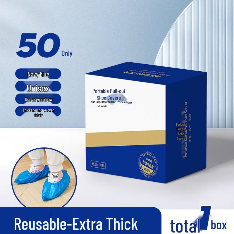 Waterproof Non-Slip Disposable Shoe Covers: Thick, Wear-Resistant, Non-Woven Foot Covers for Indoor Use