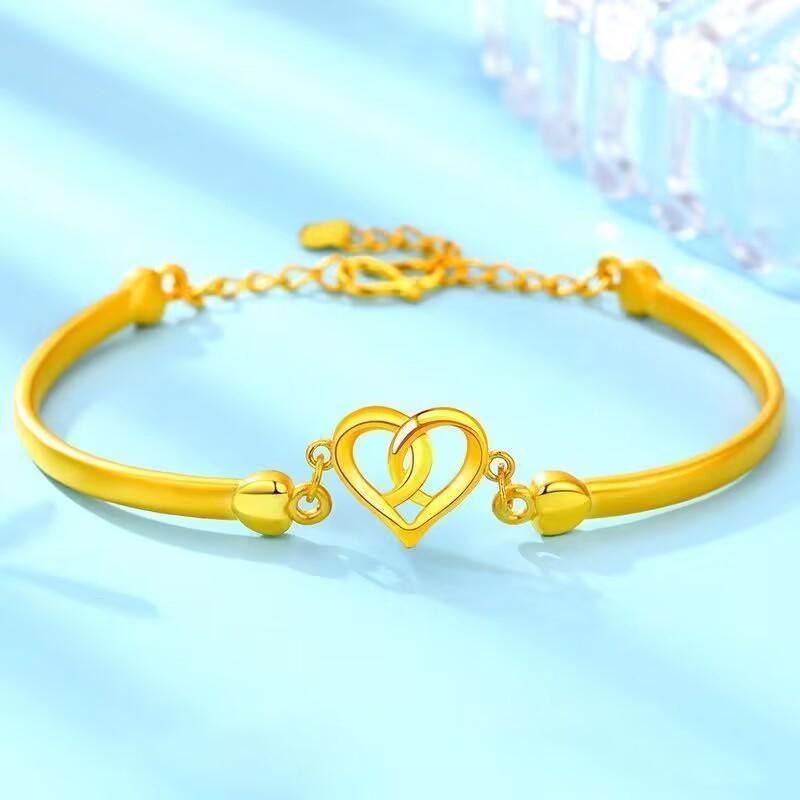 

Vietnam Sa Women s 999-Plated Gold Simulated Bangle Bracelet