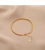 Pure 18k Real Gold Bracelets Women Trendy Au750 Adjustable Heart Pendant Jewelry Solid Gold Bracelet for Women