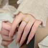 18K Gold-Plated S925 Silver Rainbow Zirconia Open Ring for Women - Retro Niche Design, Exquisite and Cool Style.