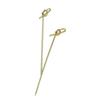 ZISIZ Disposable Bamboo Fruit Skewers with Flower Knots