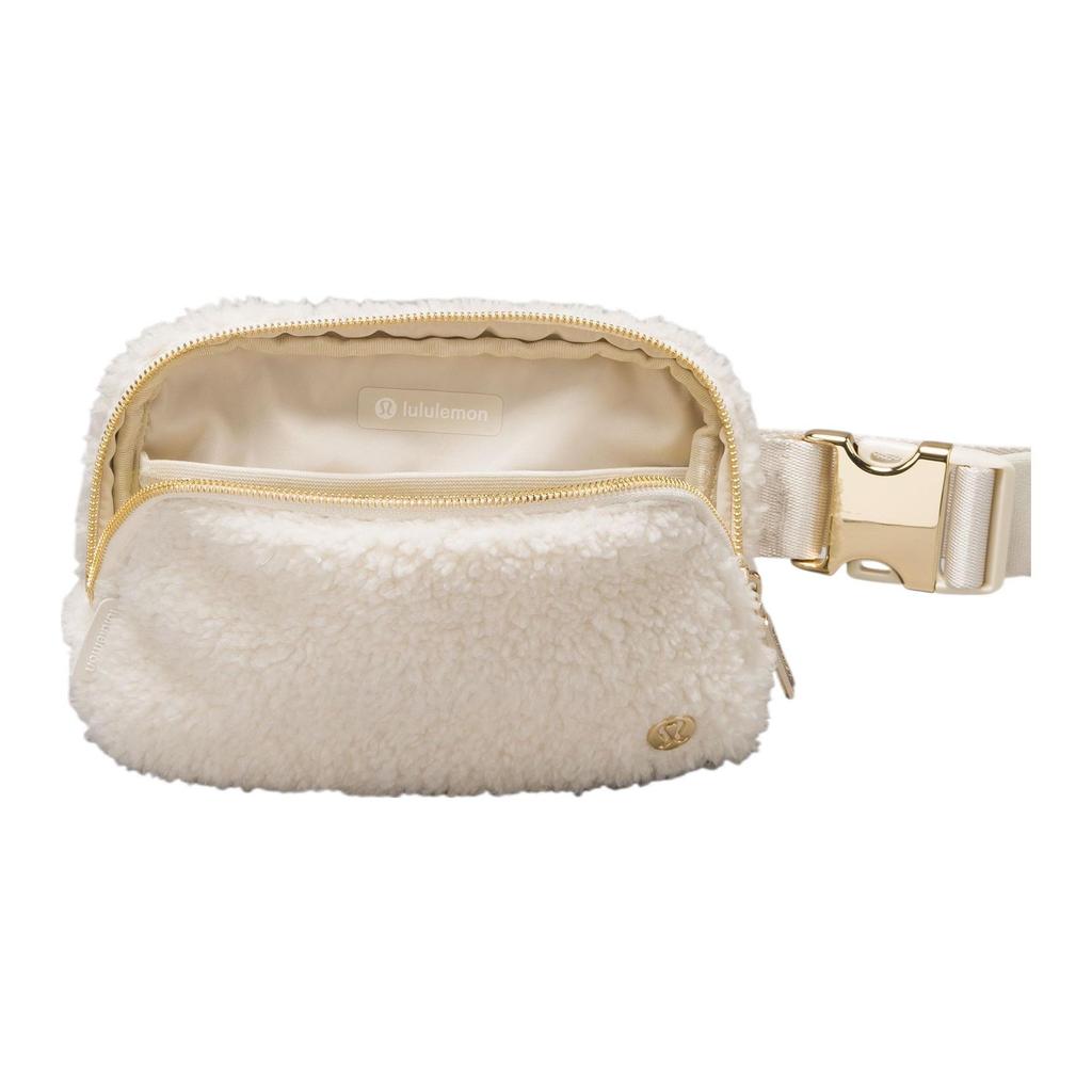 Lululemon Everywhere 1L Logo Zip Waist Bag Women bags White Gold LU9B18S-WHTO/GOLD