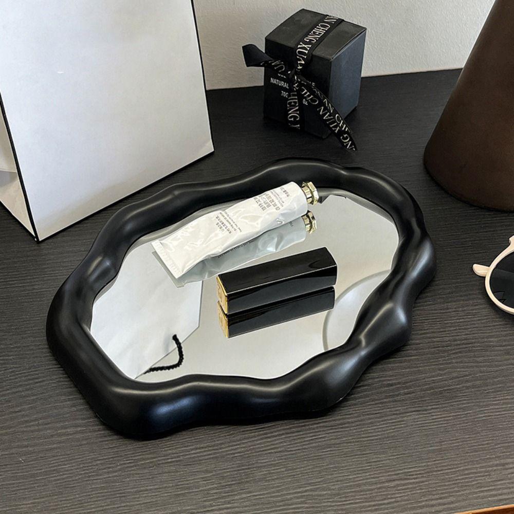 INS Irregular Standing Mirror Light Luxury Folding Desktop Makeup Mirror Decorative Widely Use Clouds Vanity Mirror Home Decor