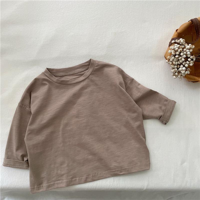 

Футболка з довгим рукавом з бамбукової бавовни - Універсальний базовий шар у корейському стилі для чоловіків, жінок і дітей, Ідеально підходить для весни та осені 80 cm