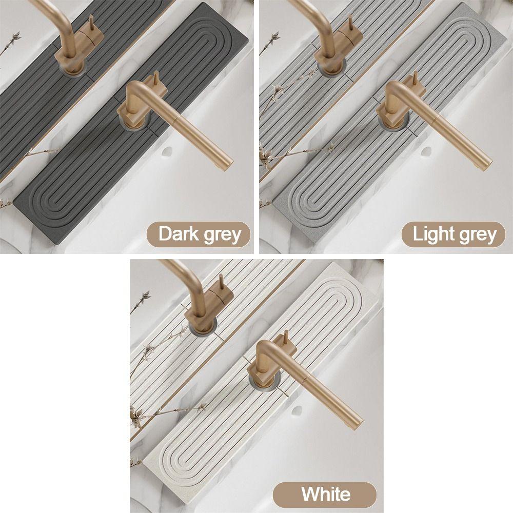 2 Stück/Set Rutschfeste Abtropfmatte für Armaturen Diatomit Spülbecken Spritzschutzmatten Küchen- Badezimmerbedarf
