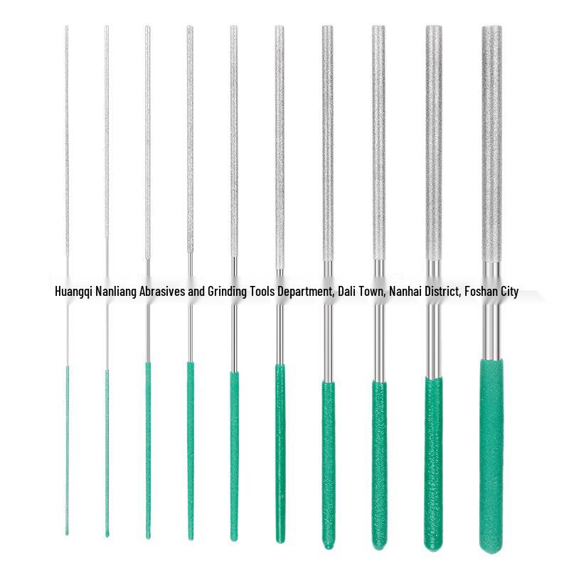 Ultra-Fine Diamond Round File Set for DIY Polishing & Burr Removal