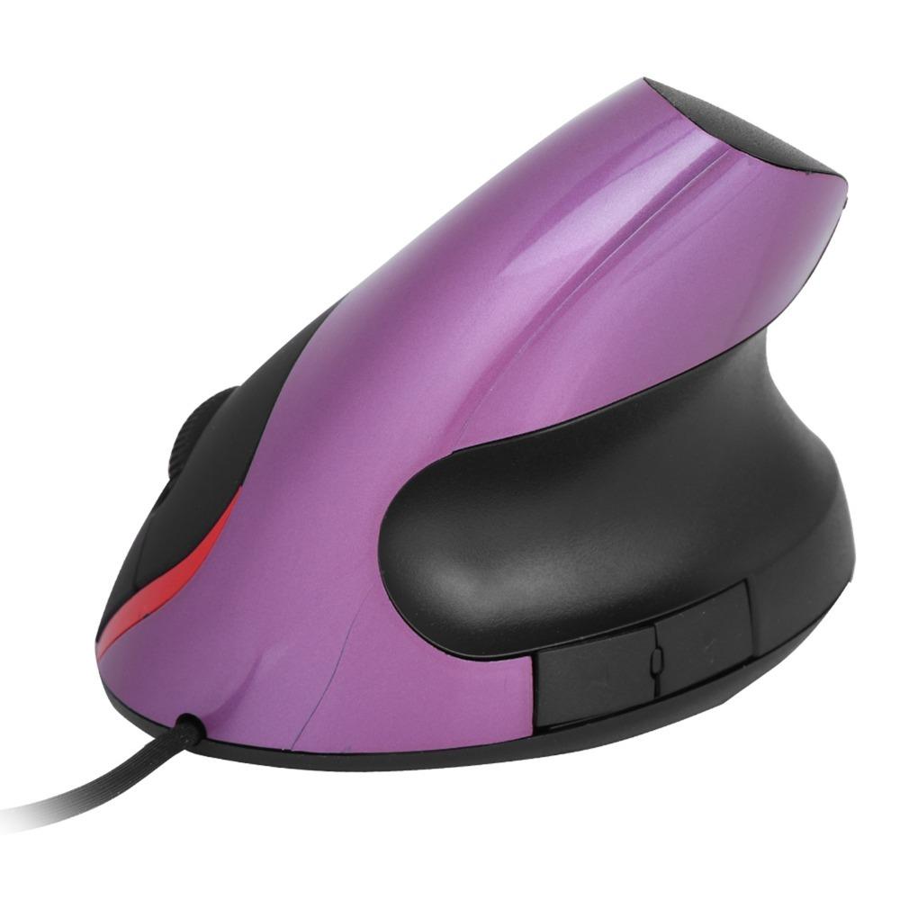

Optical Sensor Ergonomic Mouse 5 Buttons Wired Mouse Comfort Grip USB Mouse Laptop Computer фіолетовий