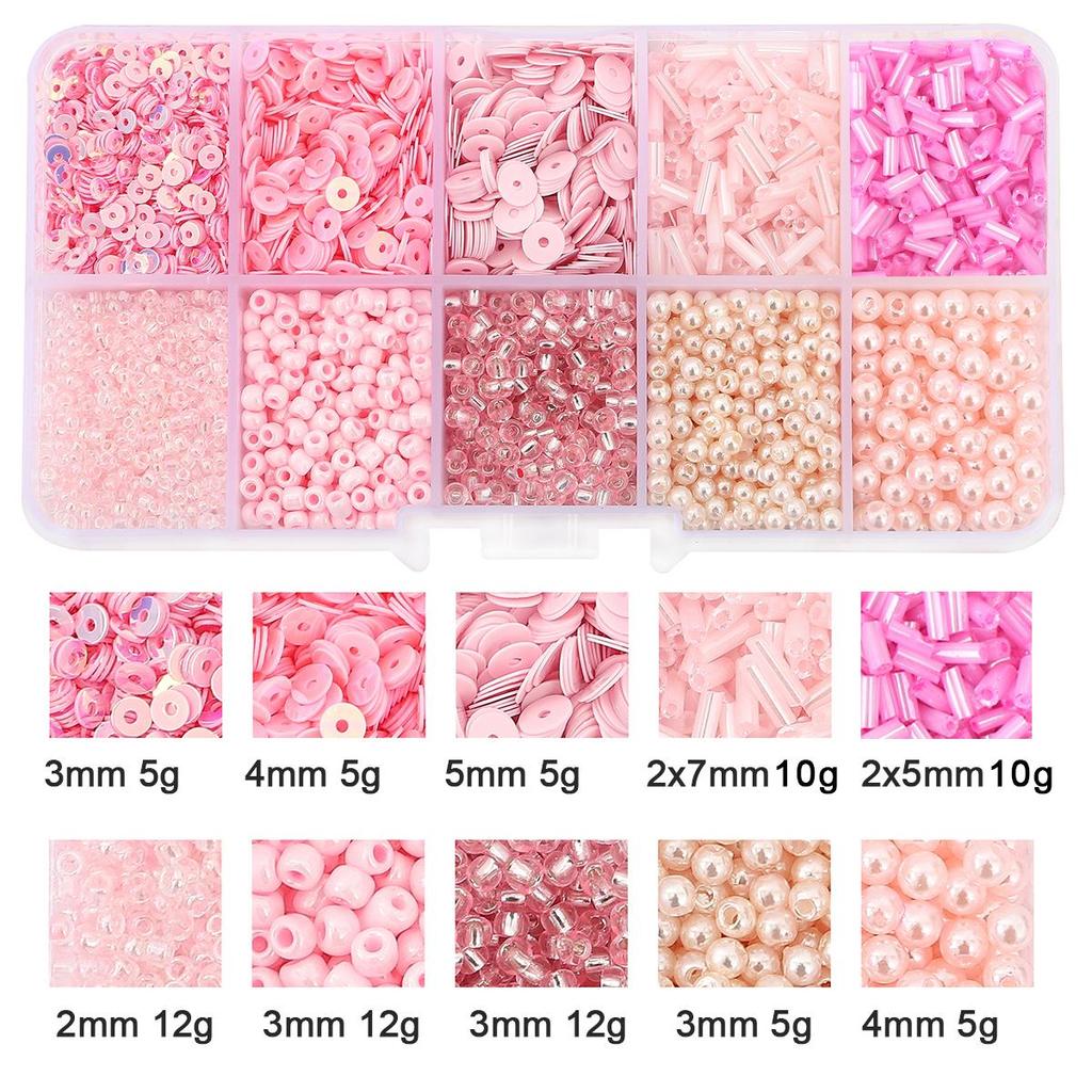 1 set/sacchetto 10 Perline di Riso a Griglia Piccola Sacchetto di Materiali Accessori per Braccialetto Collana Fatto a Mano DIY