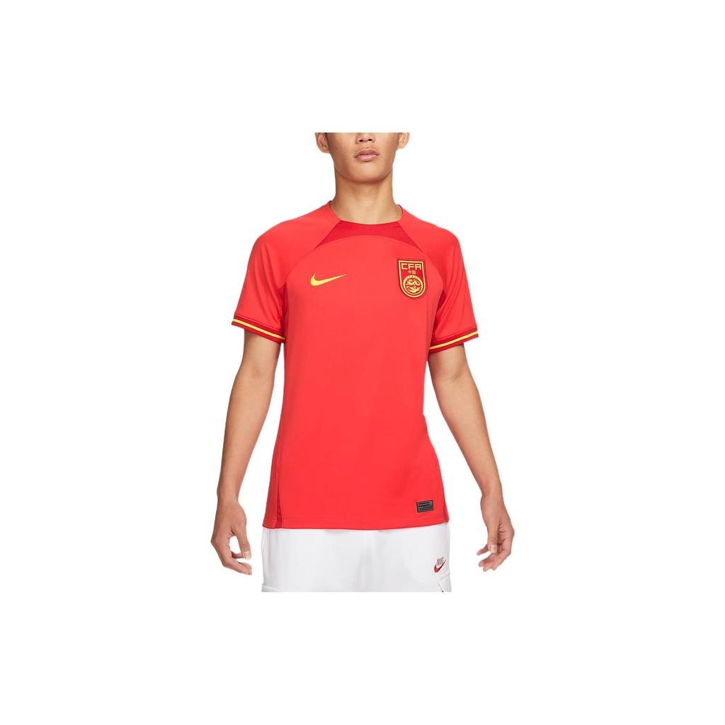 Nike Dri Fit Soccer Jerseys Men's Red Moderate Straight Fit DN0708-696