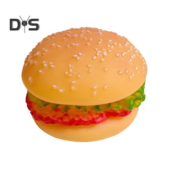 

Игрушка для жевания щенка в форме гамбургера, виниловая пищащая игрушка для игр для собак, нетоксичная игрушка для моляров для домашних животных, развлекательные принадлежности для домашних животных жёлтый