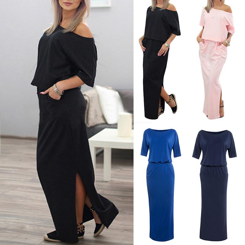 Elegant Summer Loose Pocket Dress Featuring Stylish Cutout Design And Soft Knit Fabric