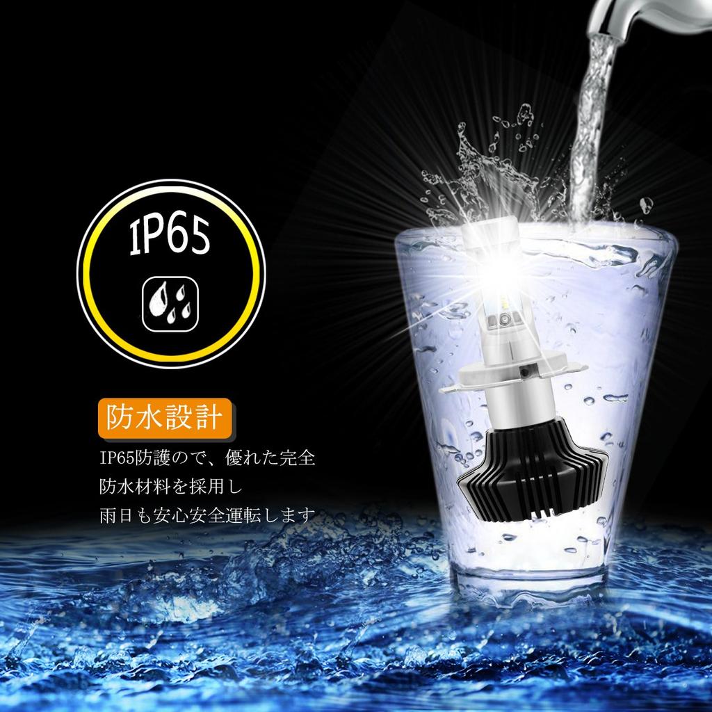 Autofeel LED Headlight H4 6500K Driver Unit Model 5 Year Warranty Vehicle Inspection Compliant White [Genuine Product] DC12-24V 7HL-H4W-PHI-4000LM_BK