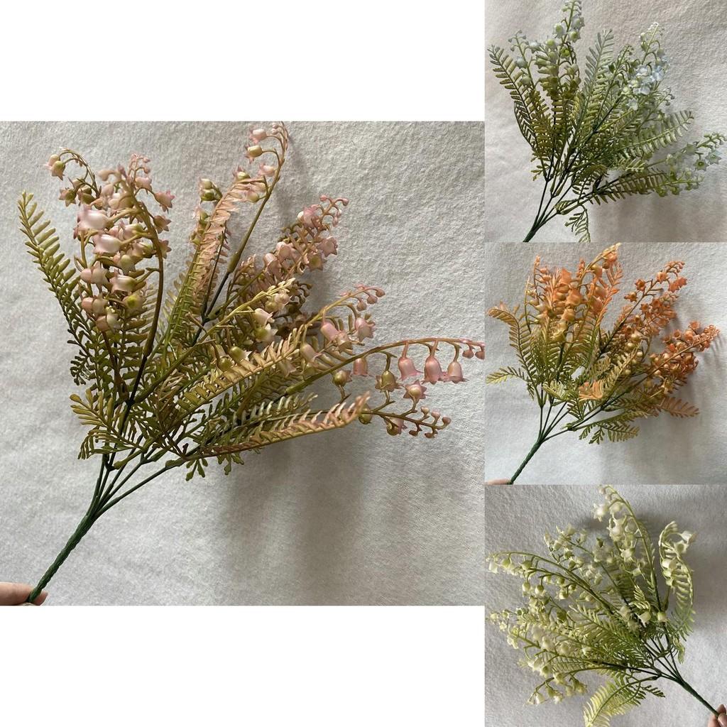 Flexible Plastic Oil Painted Fake Florals 25 Stems Wedding Centerpiece Decor For Tabletop Arrangements