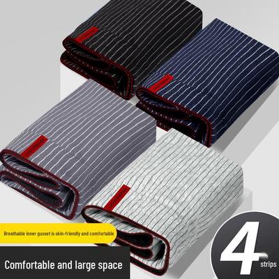 Cueca Boxer Masculina Listrada Verticalmente Macia - Respirável, Elástica e Amiga da Pele.