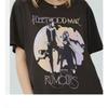 Vintage Rock Tshirt Classic Rock Band Tshirt Fleetwood Mac Floral Pattern Print Tshirt Summer New Casual Loose Tops Unisex