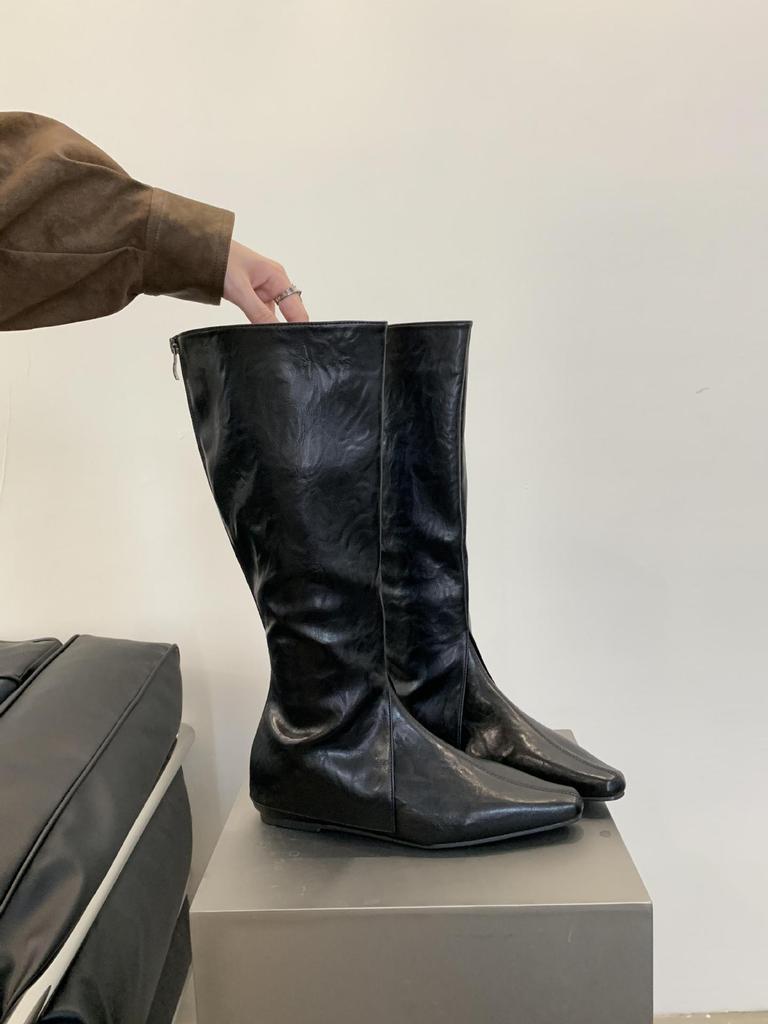 2025 Spring, Autumn and Winter New Pointed Inner Height Increase Western Cowboy Boots Versatile Retro Thin Short Boots Women