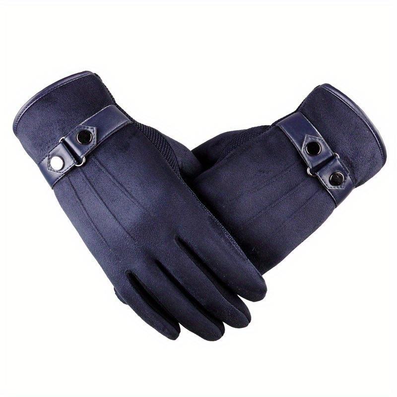 Men's Touch Screen Leather Warm Gloves Thermal Fleece Lined Driving Winter Gift