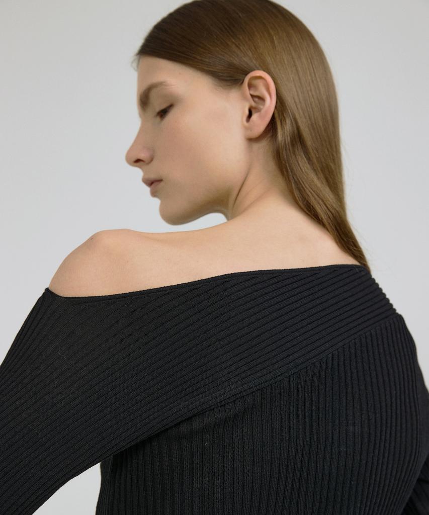OCTETTE One Shoulder Knit_2Color