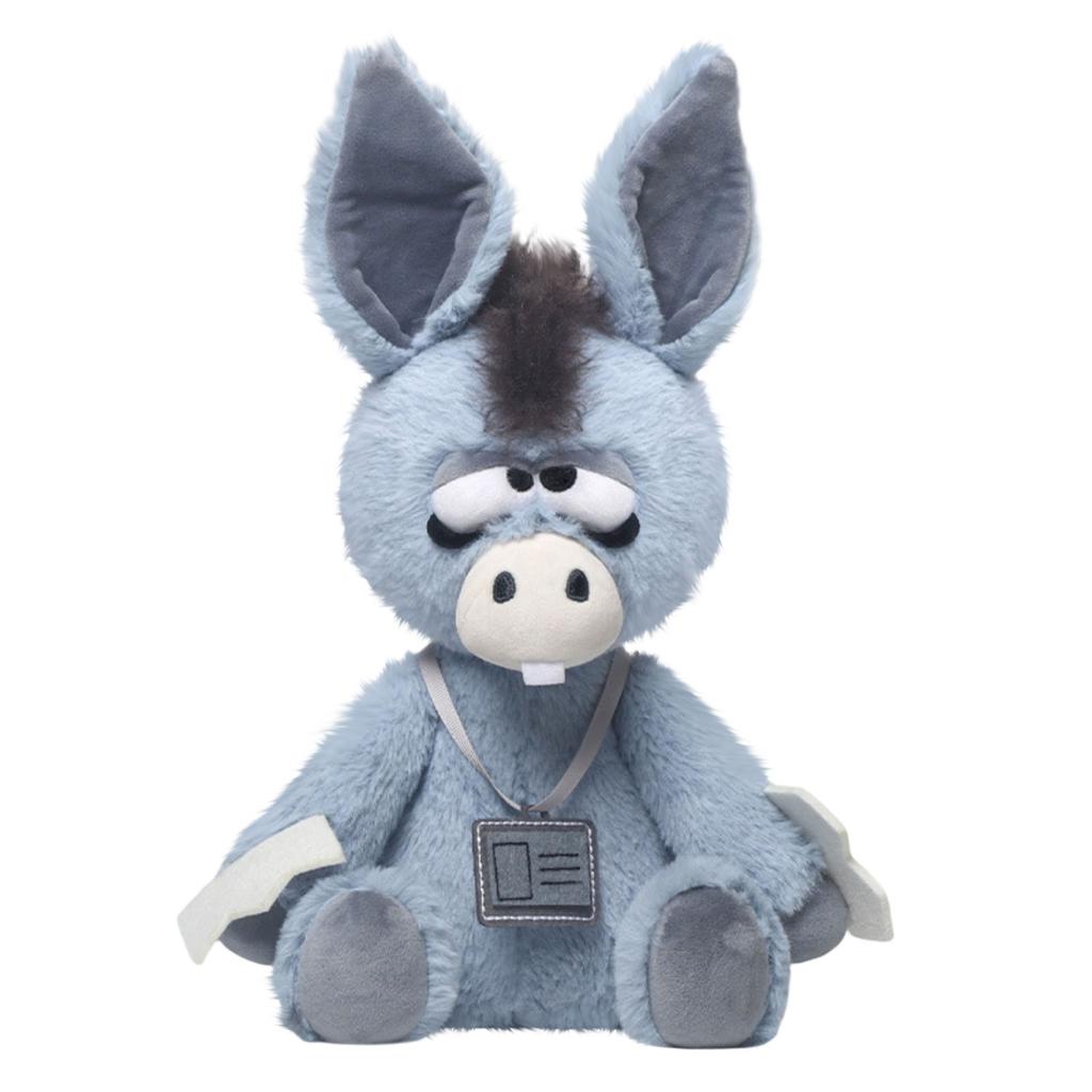 Plush Donkey Stuffed Animal Soft Toy Sitting Design with Large Ears and Expressive Face Suitable for Sleep and Decoration