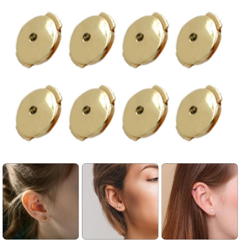 10Pieces Stylish Dis Designed Ear Plugs Fashionable Earplug Backs Practical Earplug Locking Clip for Active Music Lovers