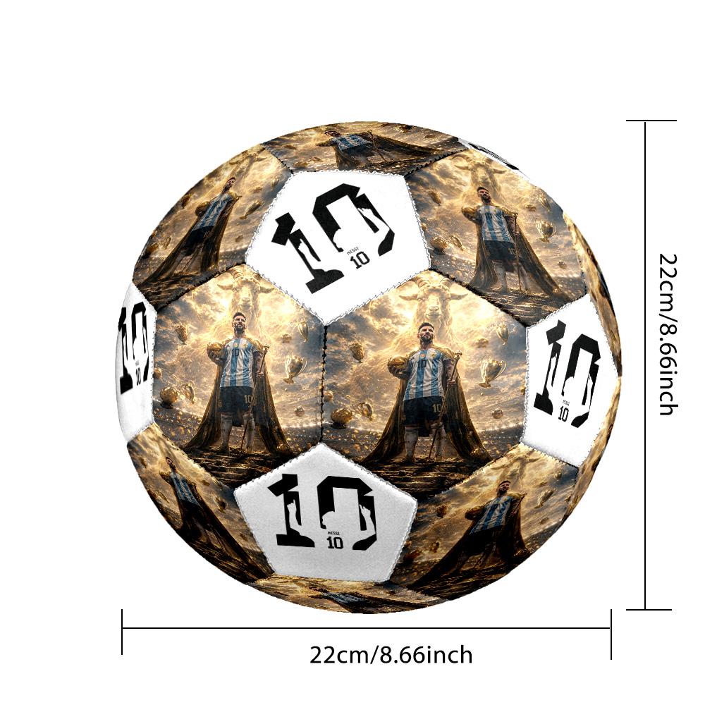 Messi 10 Number Goat Size 5 Soccer Football Machine Sewn Indooroutdoor Universal Football Surprise Collection Gift