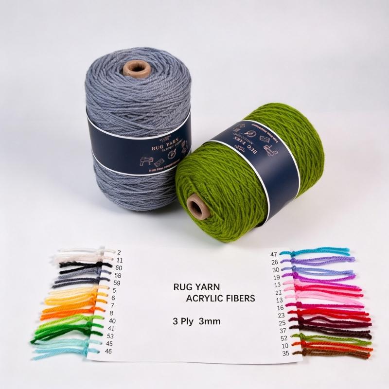 Long Time Use Tufting Yarn In Bright Color Great For Rugs And Decorative Textiles