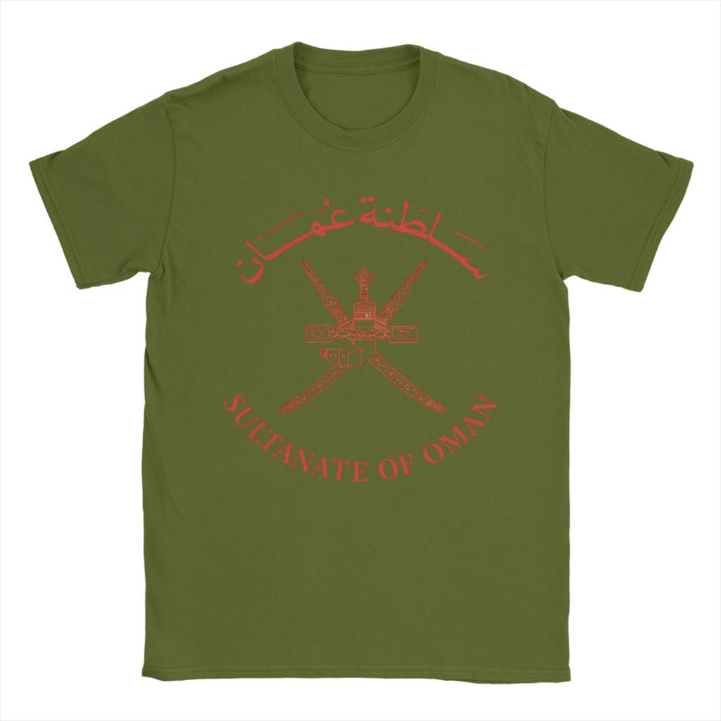 Oversized T Shirt Summer Oman Emblem Hippie T Shirts Pure Cotton Tshirt for Mens Awesome Custom DIY Short Sleeve Tees