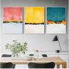Abstract Pink Yellow Blue Color Wall Art Canvas Painting Nordic Minimalist Posters and Prints Wall Picture for Living Room Decor