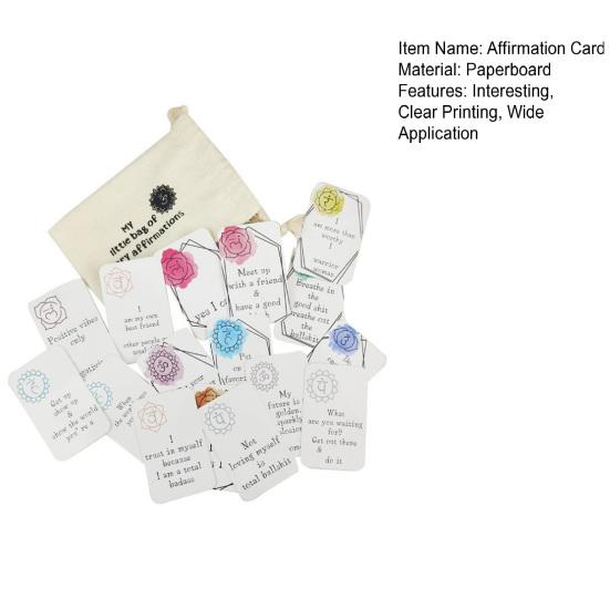 16Pcs/Set Affirmation Card Interesting Self-improvement with Storage Bag Best Friend Self-Worth Gift Birthday Card Party Supplies