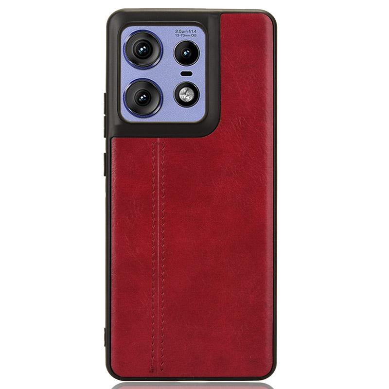 For Motorola Edge 50 Pro 5G Case Cowhide Texture Leather+TPU+PC Phone Cover