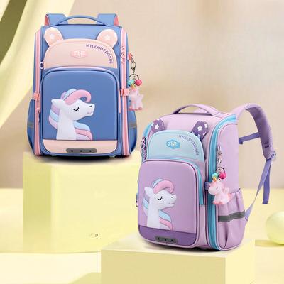 New High Value Schoolbag for Primary School Students with Personality To Reduce Burden and Protect Ridges for Children and Girls