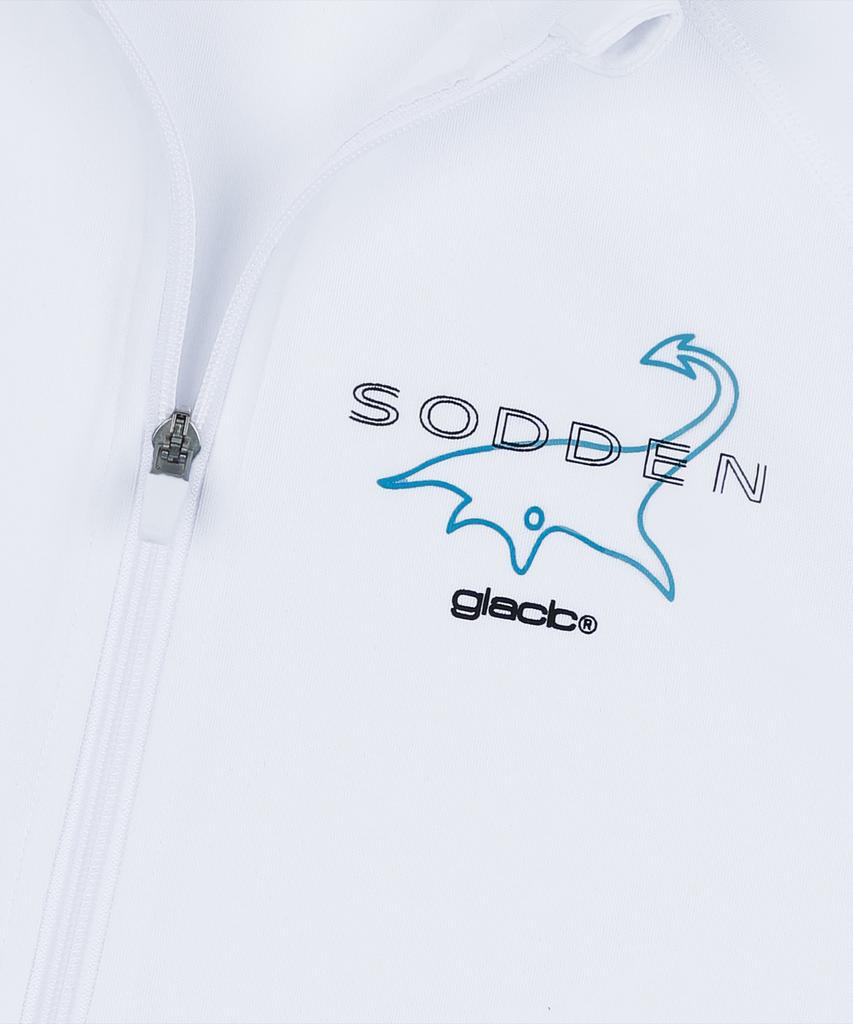 GLACK Gt153 Soden Short Sleeve Zip-Up Rash Guard (White)