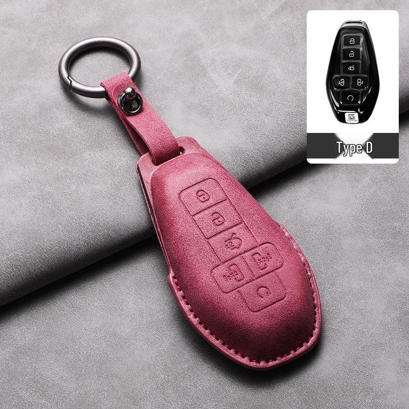 BYD D9 Key Faux Suede Protective Shell - Luxury Car Key Case