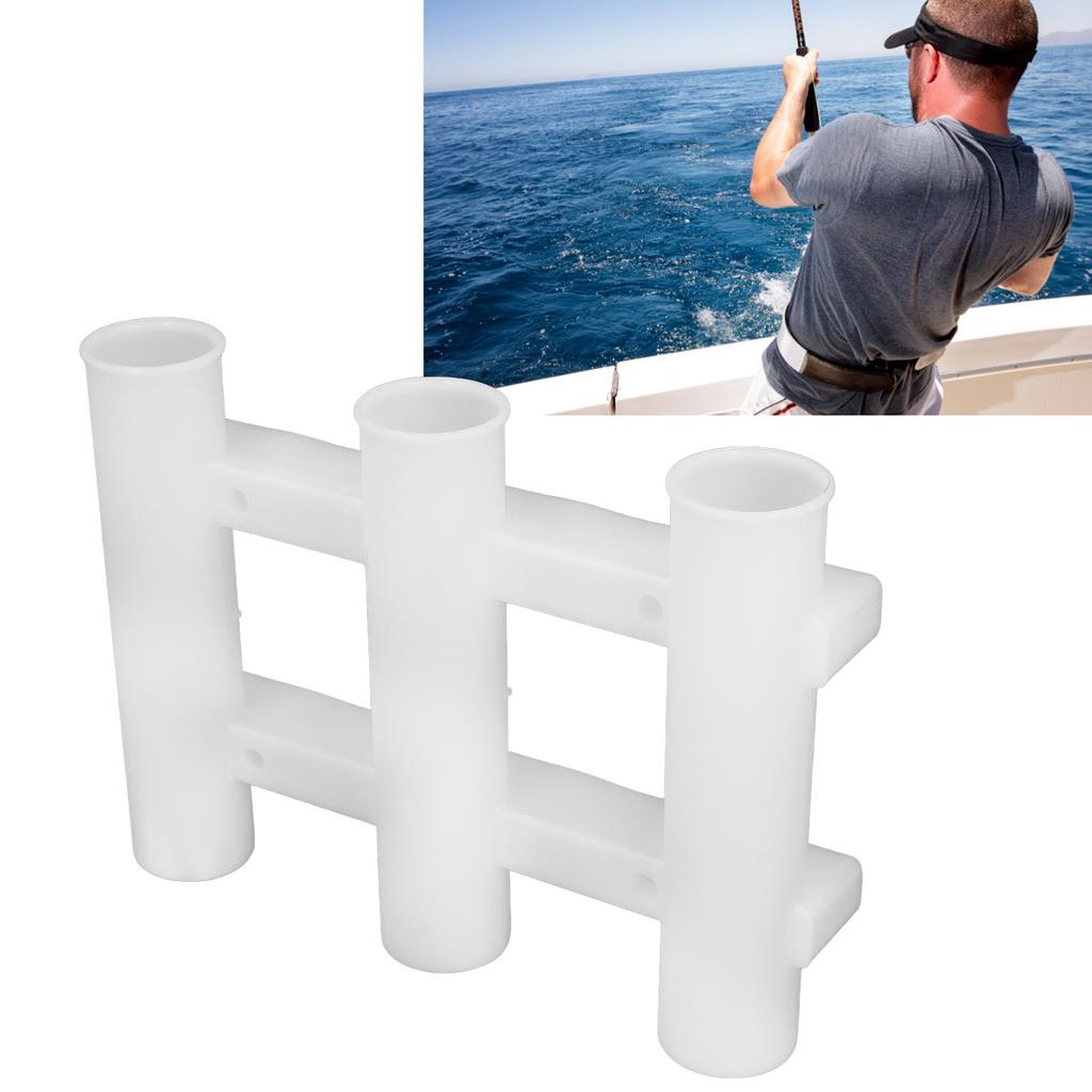 Fishing Rod Holder ABS 3 Tubes Rod Rack Bracket Fishing Accessories for Freshwater Seawater Kayak Yacht