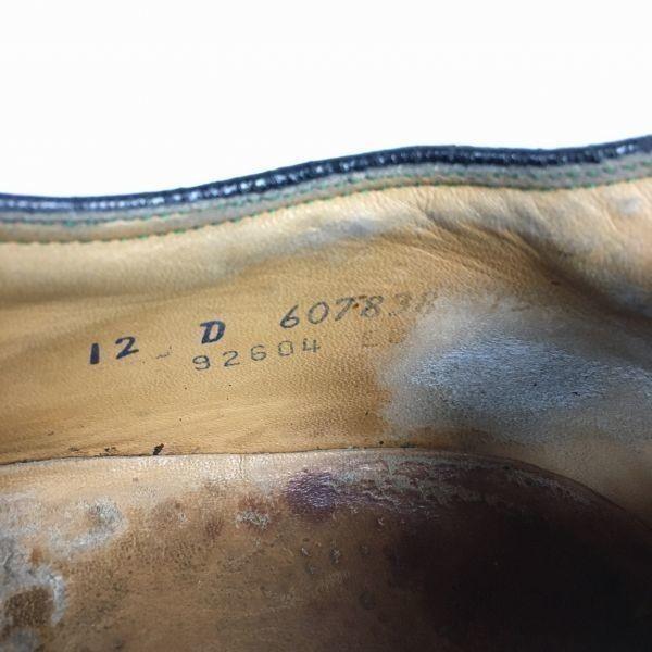 1984 Vintage FLORSHEIM Imperial Kenmoor Flügelspitze Business-Schuhe Schwarz Größe 12D Herren(GEBRAUCHT)