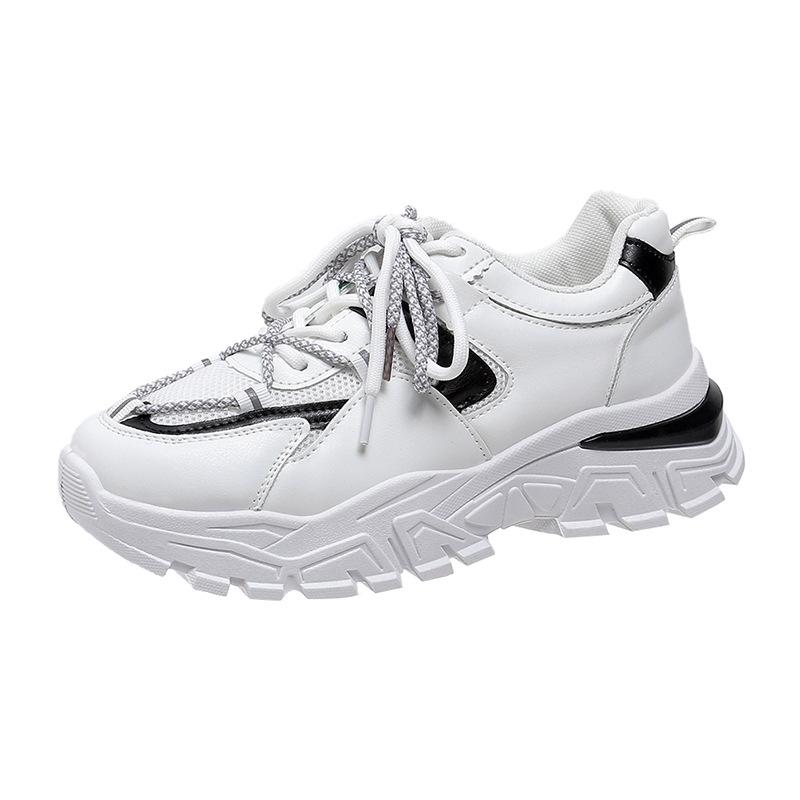 

Korean version of platform dad shoes for women 2025 summer new fashion trend single shoes for female students leisure sports little white shoes for wo 36 чёрный