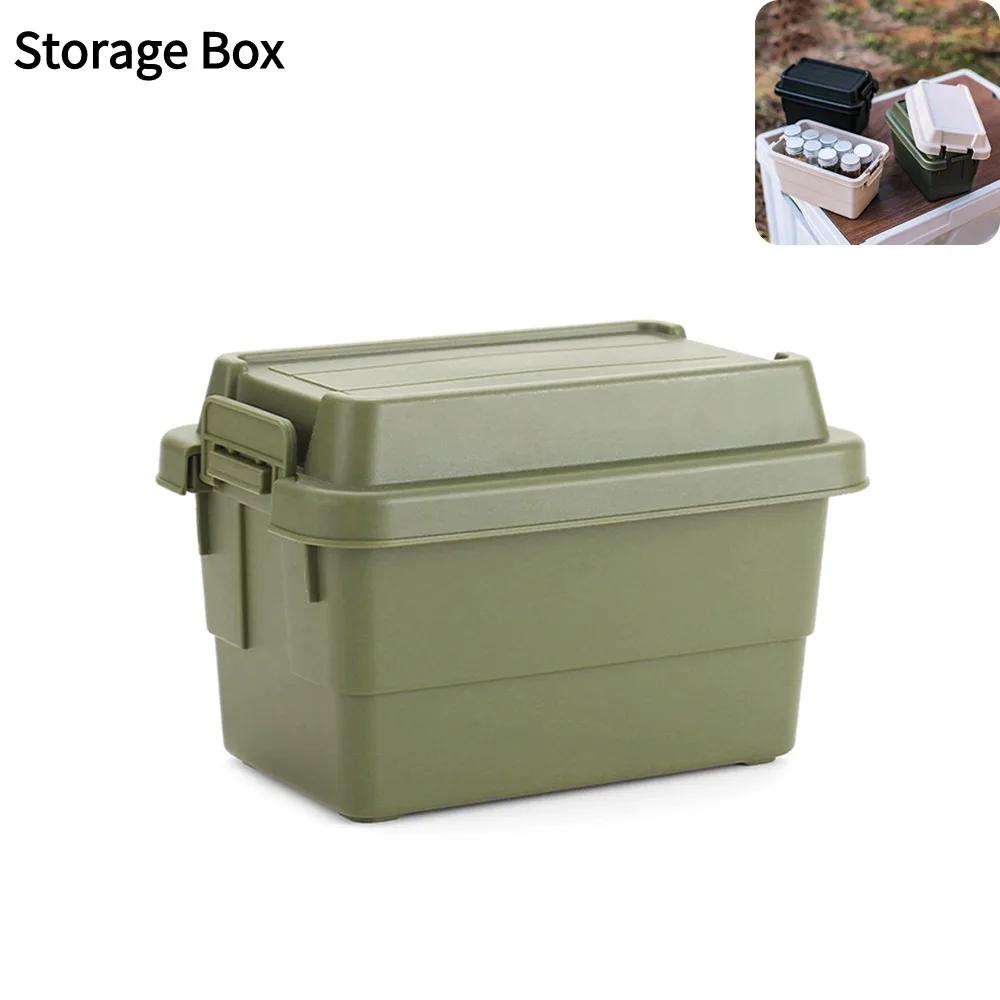 1.1L Outdoor Camping Storage Box Travel BBQ Utensils Organizer Seasoning Bottle Storage Box Portable Desktop Tissue Container