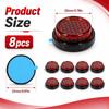 8 Pcs Red Reflectors, 0.79 Inch Round Stick-On Safety Reflectors for Motorcycle Bicycle Trailers Gate Posts (Red)