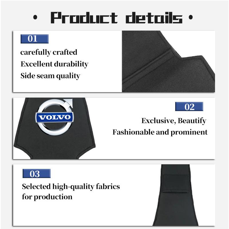 For Volvo Car Headrest Pillow Cover Wear-Resistant Auto Accessories V50 S60 XC60 S40 XC40 XC90 V70 XC70 C30 V40 V60