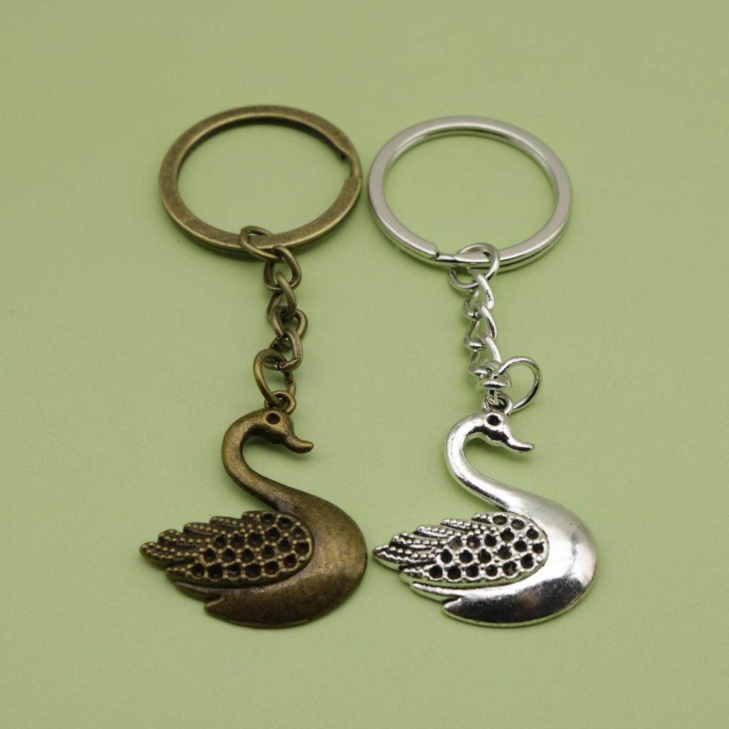 Elegant Swan Jewelry Keychain Pendant