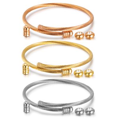 Bransoletka Trójkolorowa Damska DIY Stalowa Bransoletka Stalowa Damska Bransoletka Odpinana Nić Osobowość Ins