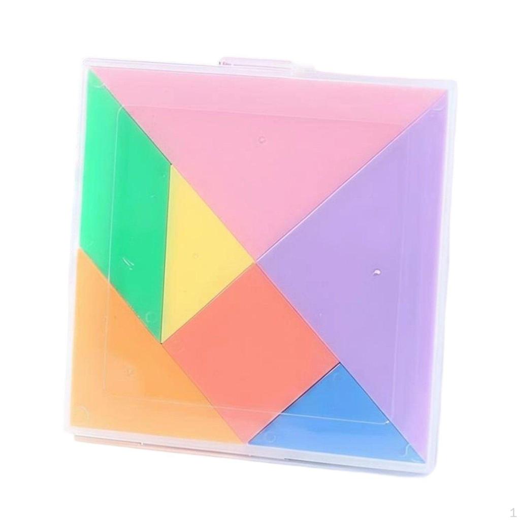 Educational Tangram Game for Kids, Creative Shape Puzzle, Preschool Learning, Colorful DIY, Boxed