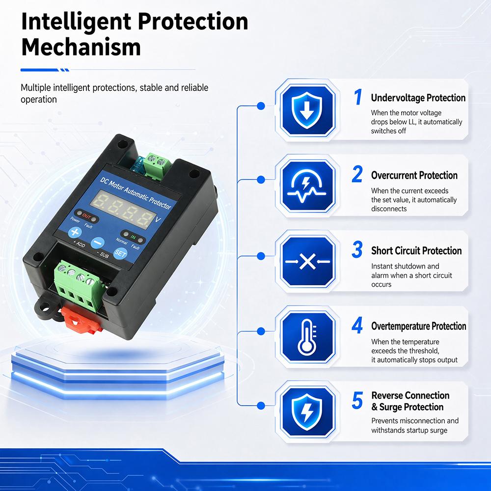 Automatic Switch Over Intelligent Voltage Control Dual Power Supply with Digital Display for DC 5-40V Systems