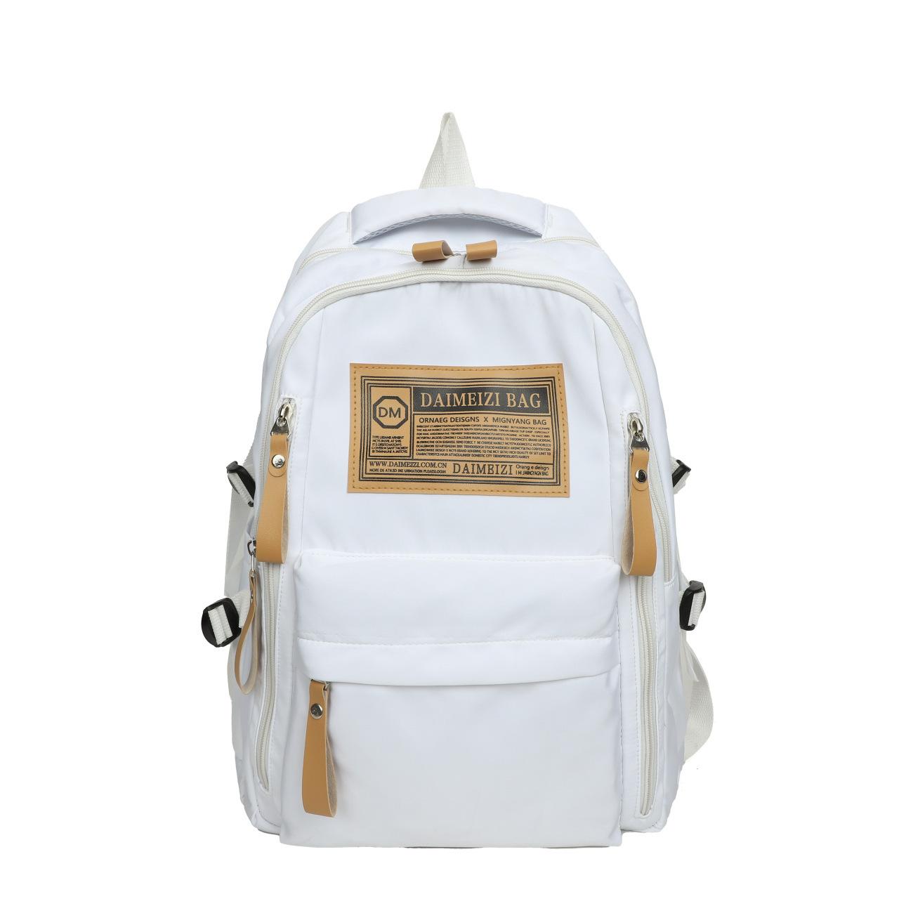 Backpack Student School Bag Large Capacity Backpack Lightweight Retro Trend Commuter Casual Backpack