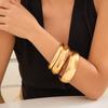 Metal Glossy Surface Arc Bracelet Combination Suit Fashion 2024 Fashion Trendy Model Catwalk Show Accessories